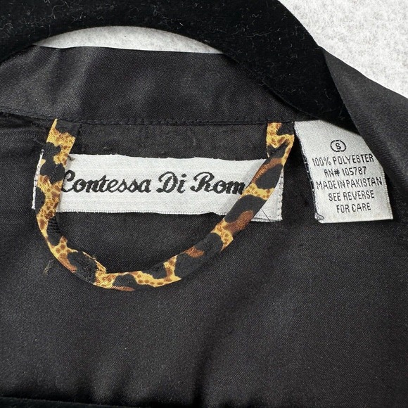 Contessa di Roma Nightgown Chemise Robe Set Womens SMALL Leopard Cheetah Print - Picture 12 of 15